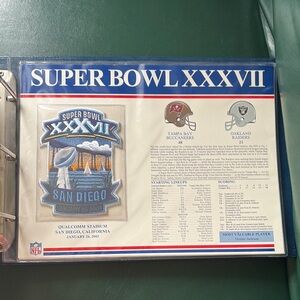 NFL Super Bowl XXXVII Patch - Blue and White